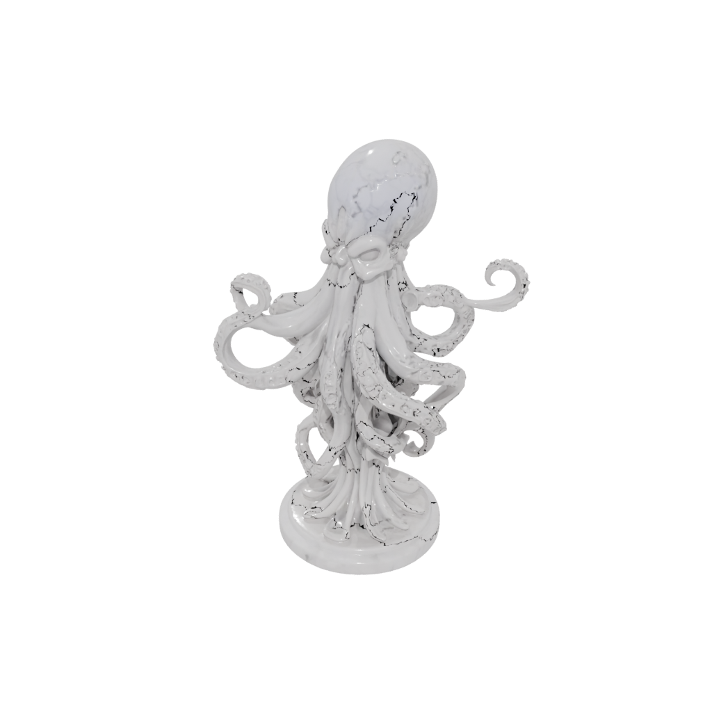 Marble Bust Kraken Tentacle Sculpture