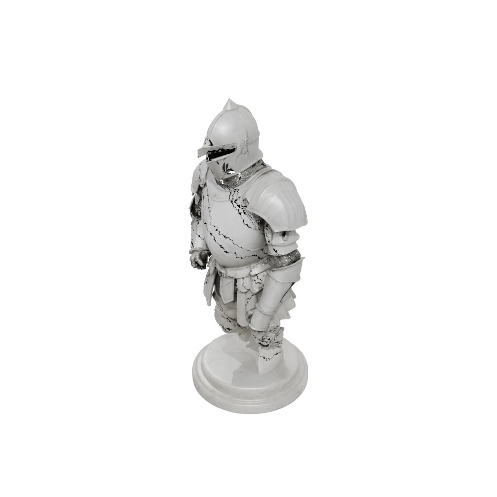 Marble Bust Medieval Knight Statue