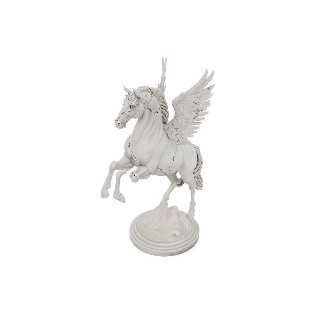 Marble Bust Pegasus Rearing
