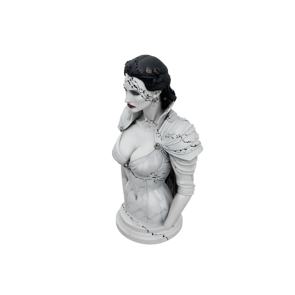 Marble Bust Vampire Countess
