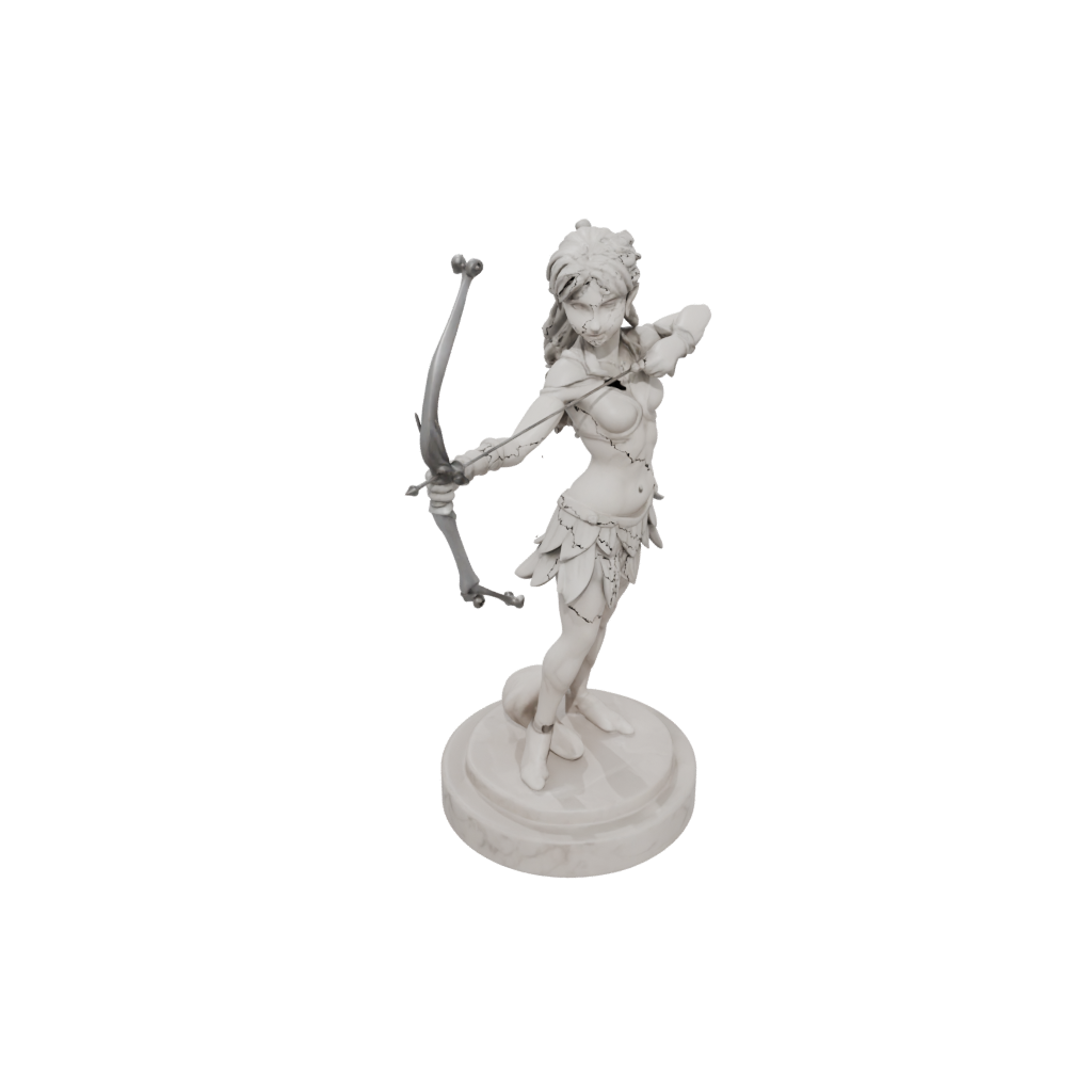 Marble Chibi Centaur Archer