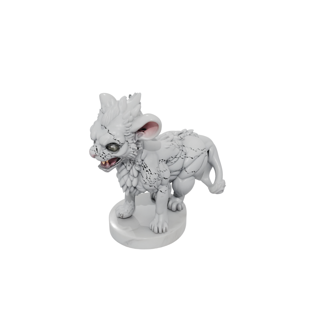 Marble Chibi Chimera Beast