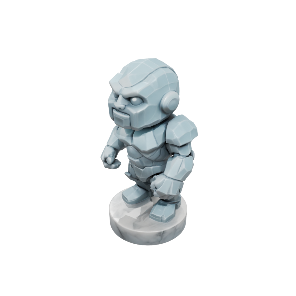 Marble Chibi Crystal Golem