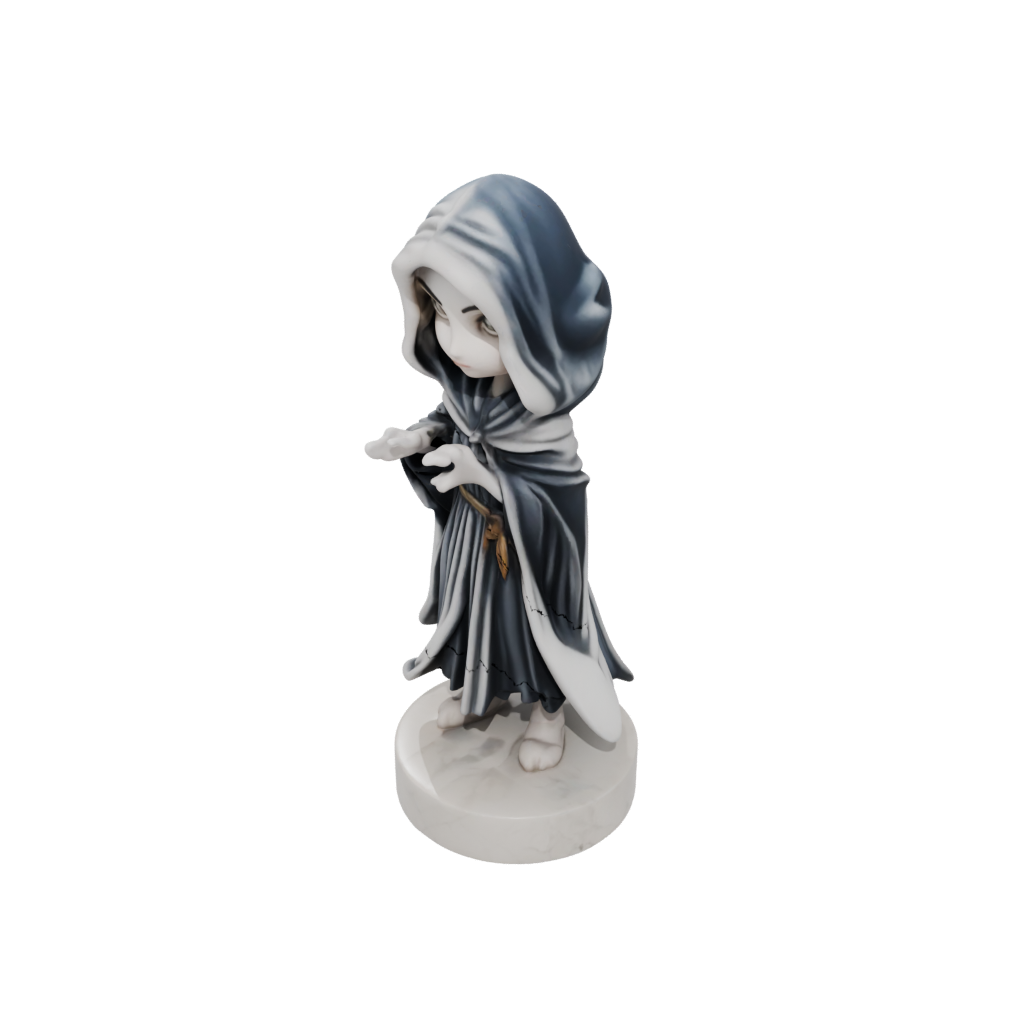 Marble Chibi Dark Sorcerer Figurine