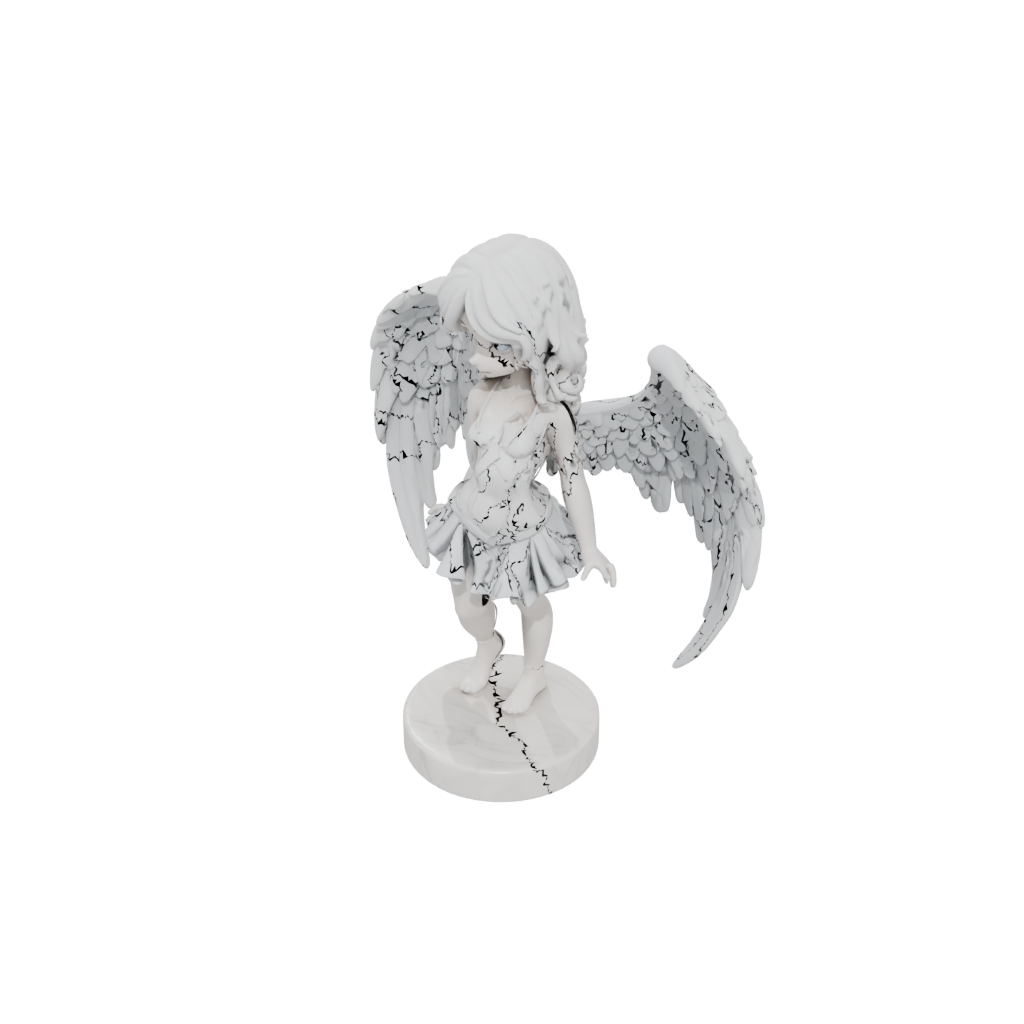 Marble Chibi Fallen Angel