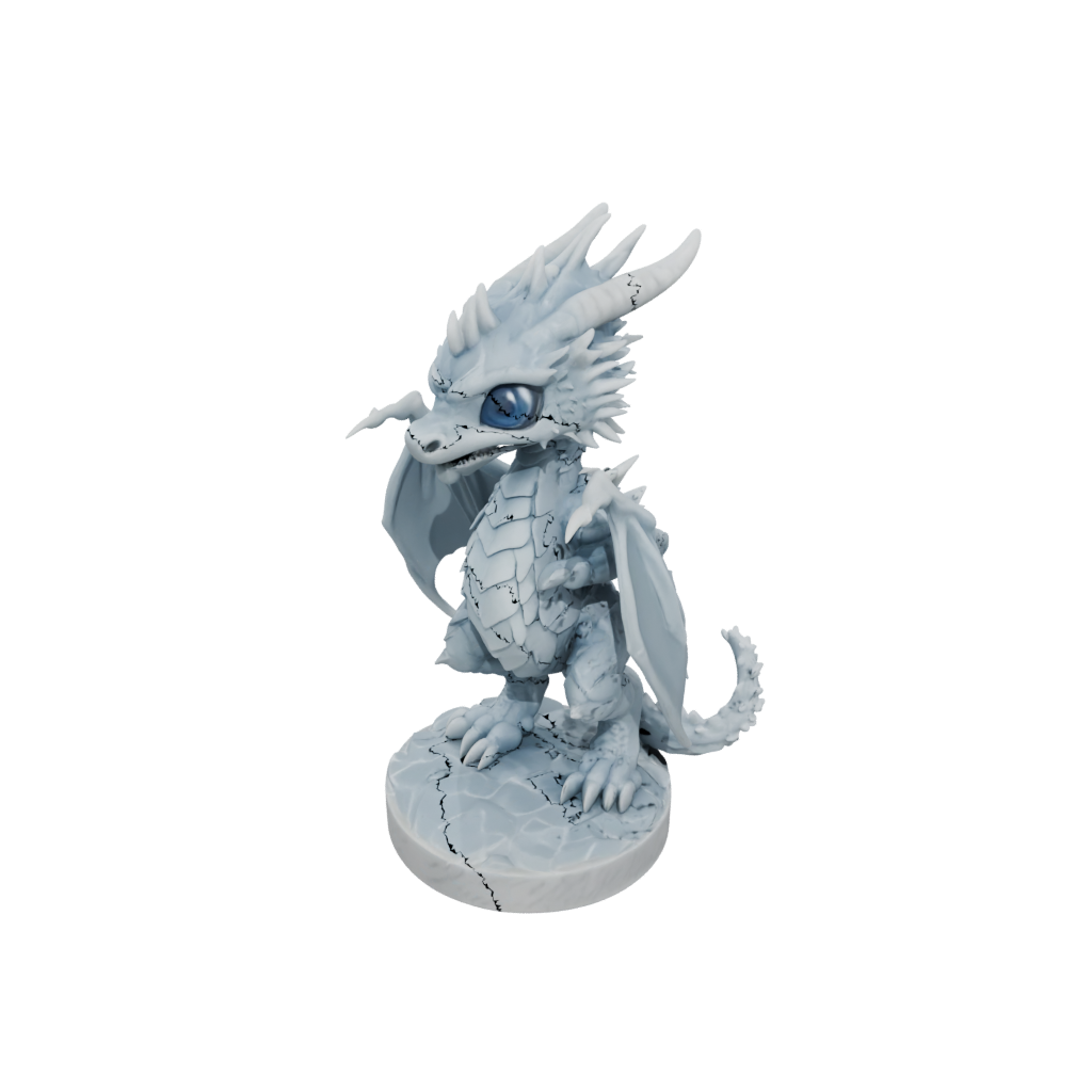 Marble Chibi Frost Wyrm