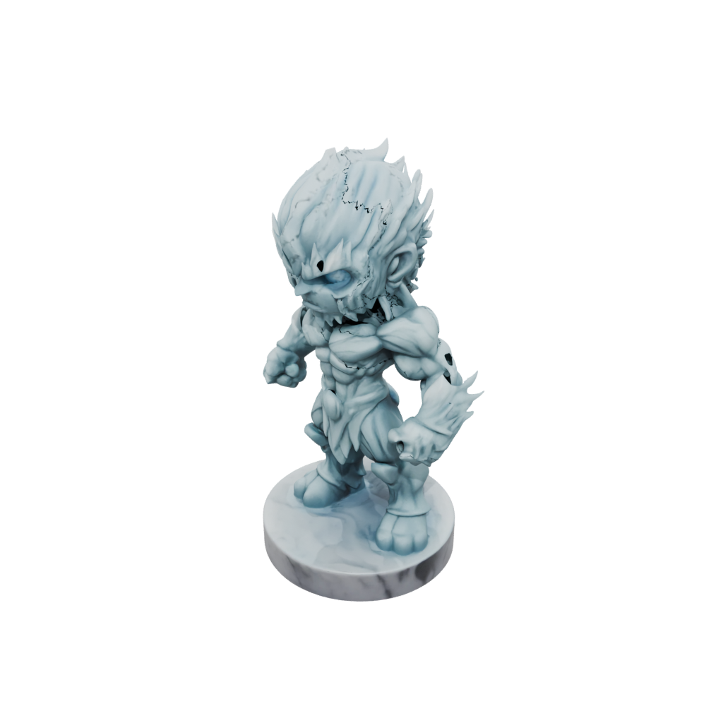 Marble Chibi Ice Elemental Titan
