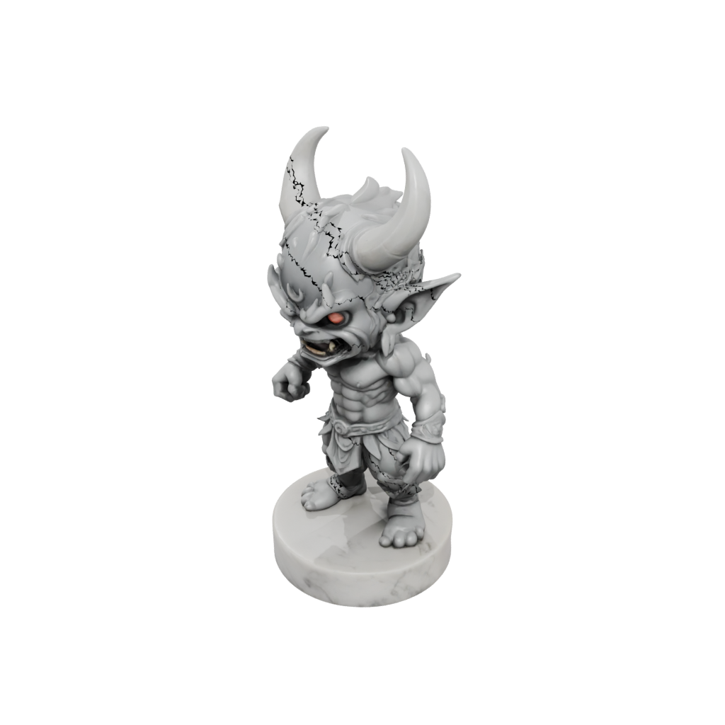 Marble Chibi Oni Demon