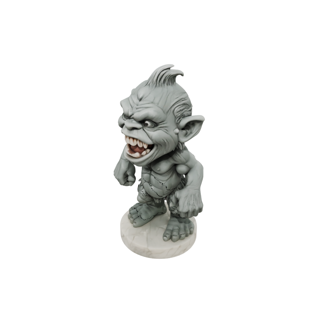 Marble Chibi Rock Troll