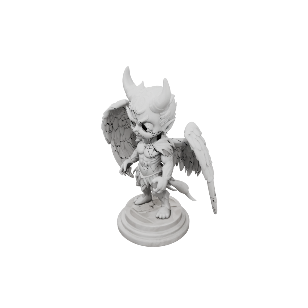 Marble Chibi Winged Demon Lord