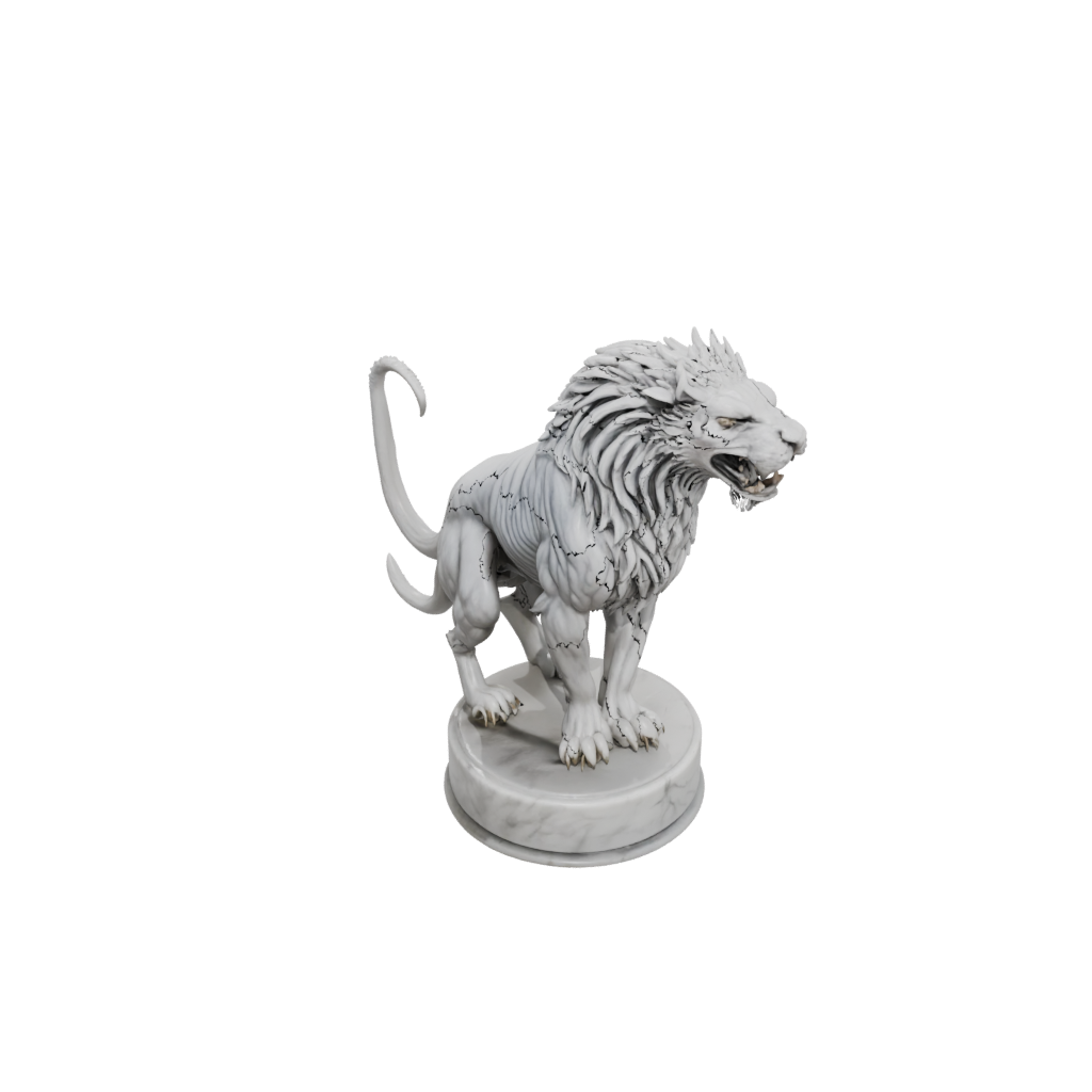 Marble Scene Chimera Beast