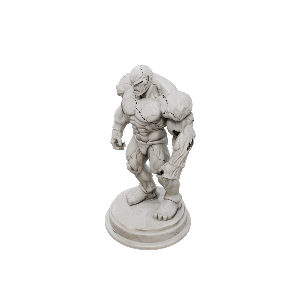 Marble Scene Earth Golem Colossus