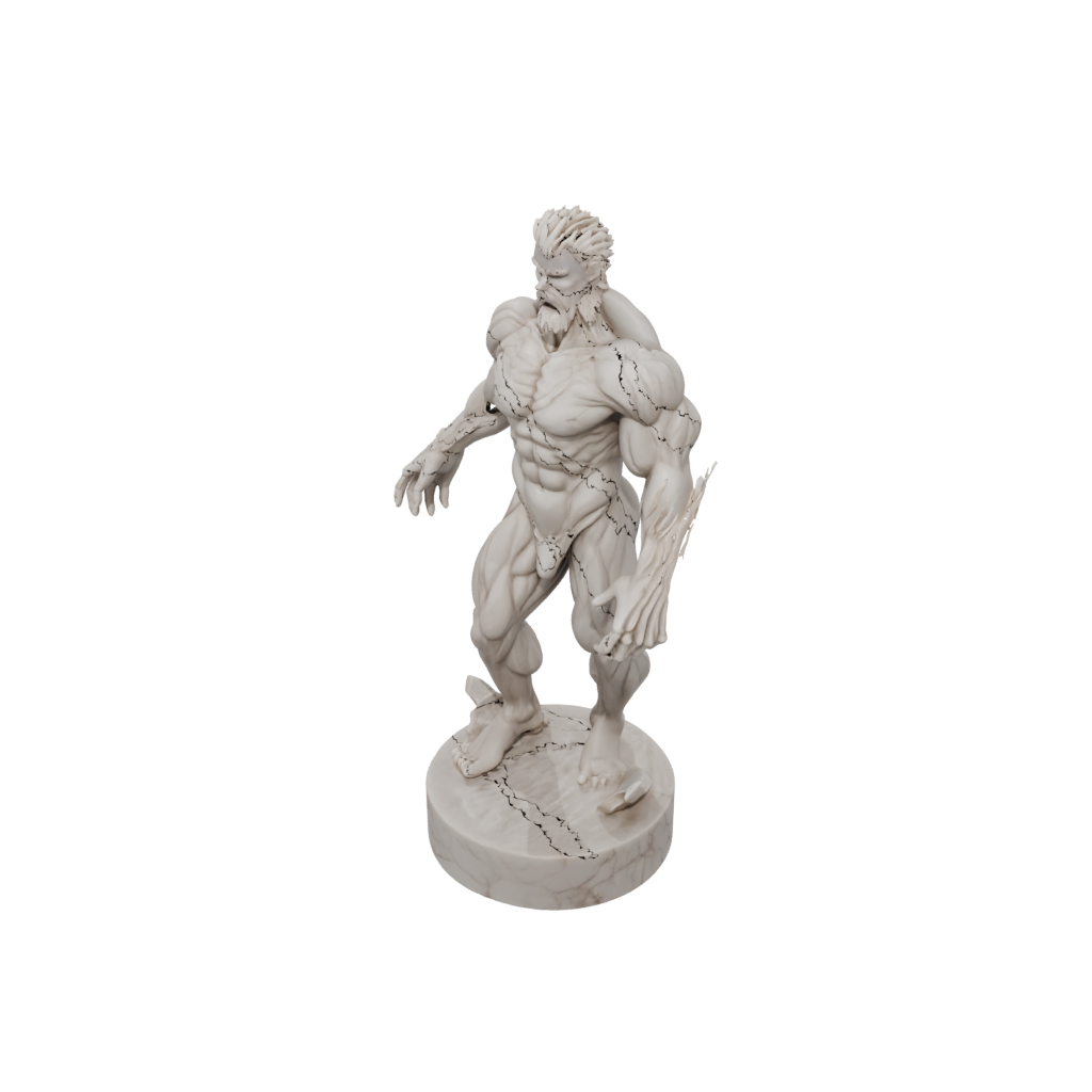 Marble Scene Fire Elemental Titan