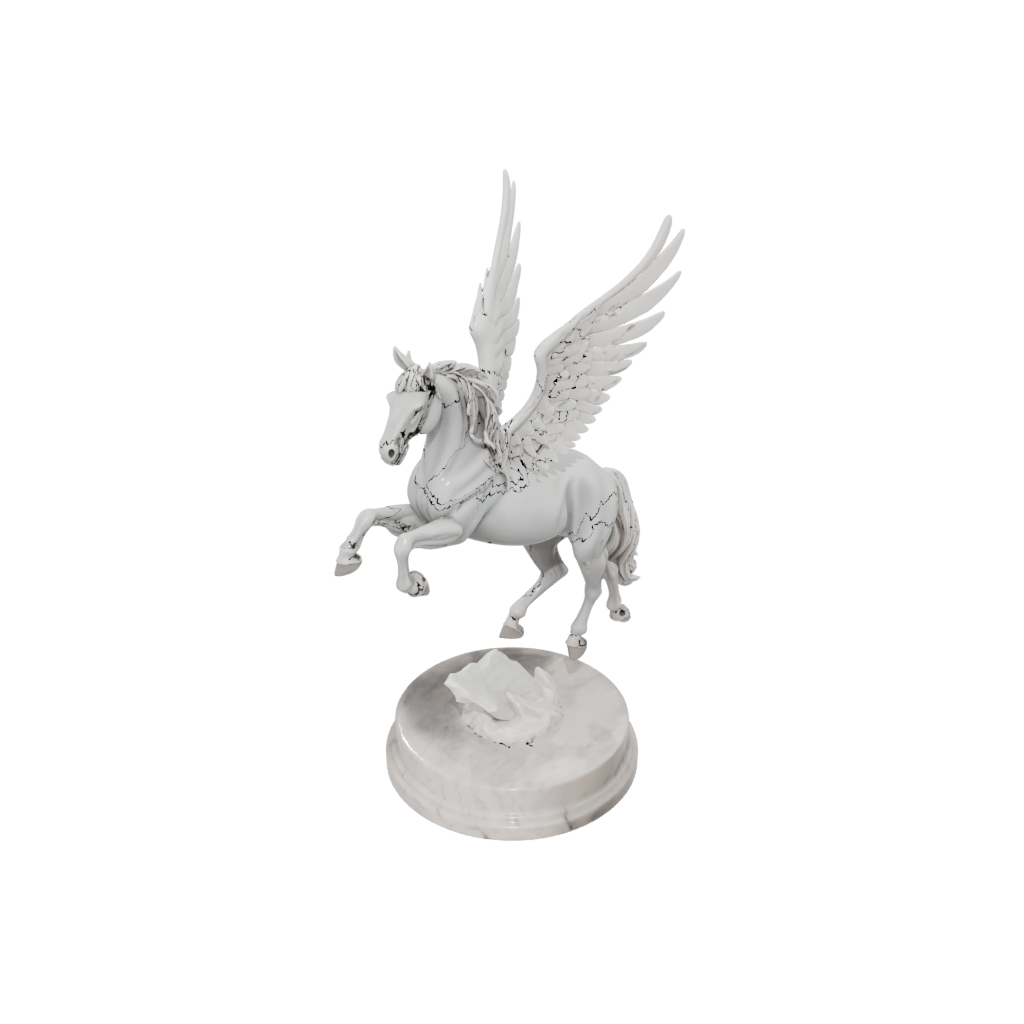 Marble Scene Pegasus Rearing