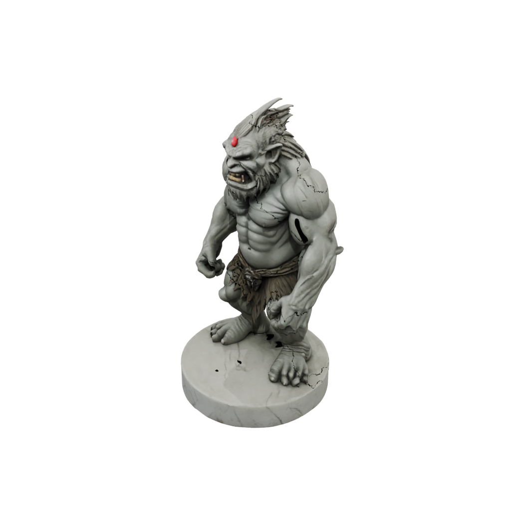Marble Scene Rock Troll