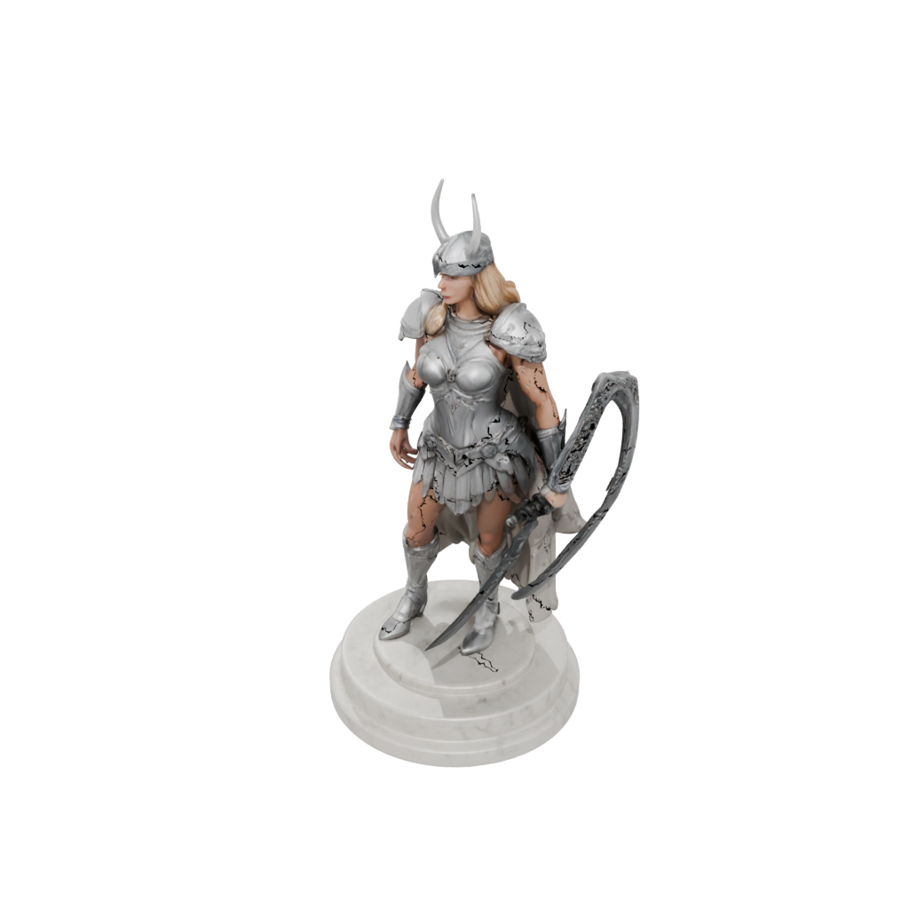 Marble Scene Valkyrie Warrior Figure