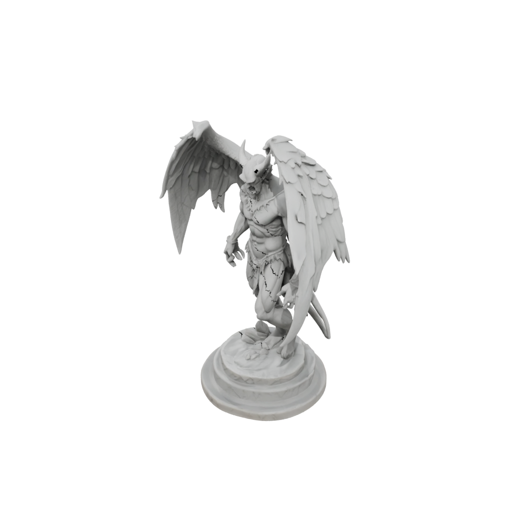 Marble Scene Winged Demon Lord