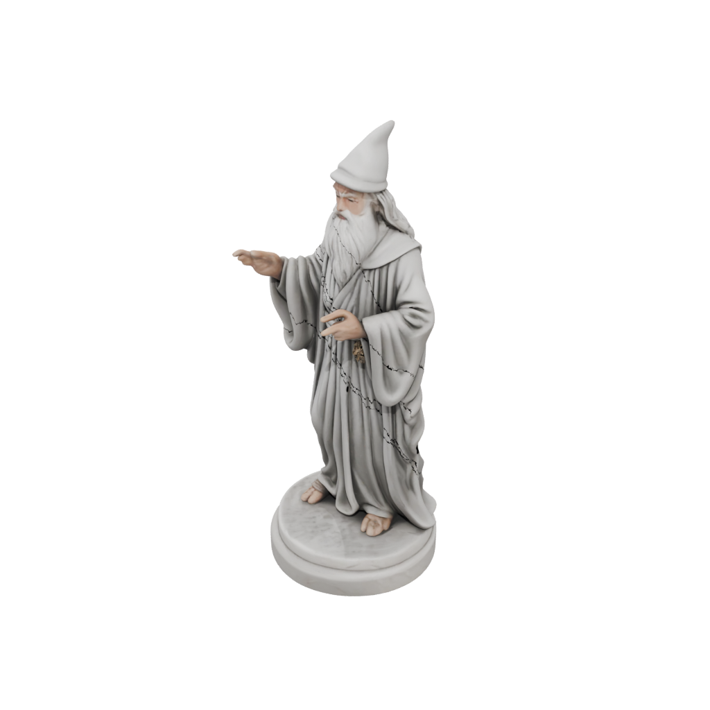 Marble Scene Wise Wizard Figure