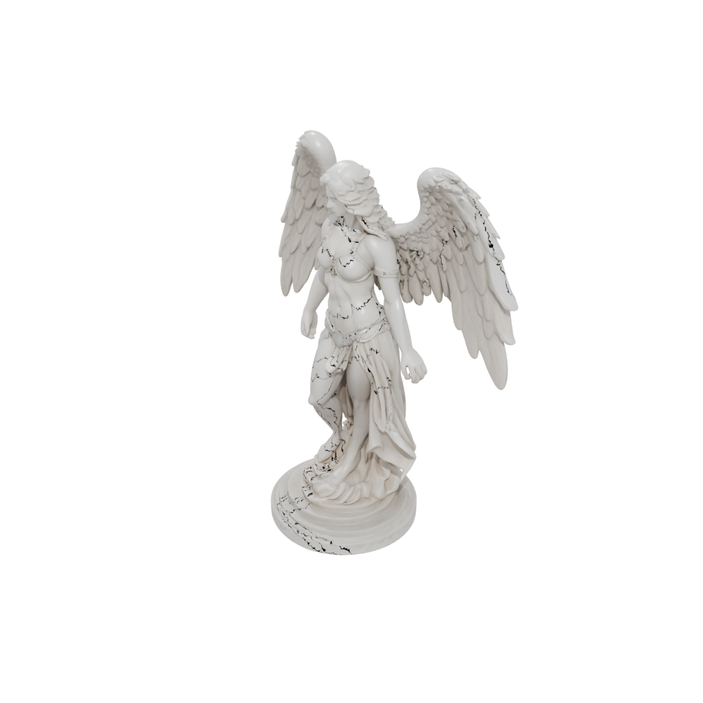 Marble Celestial Angel Warrior