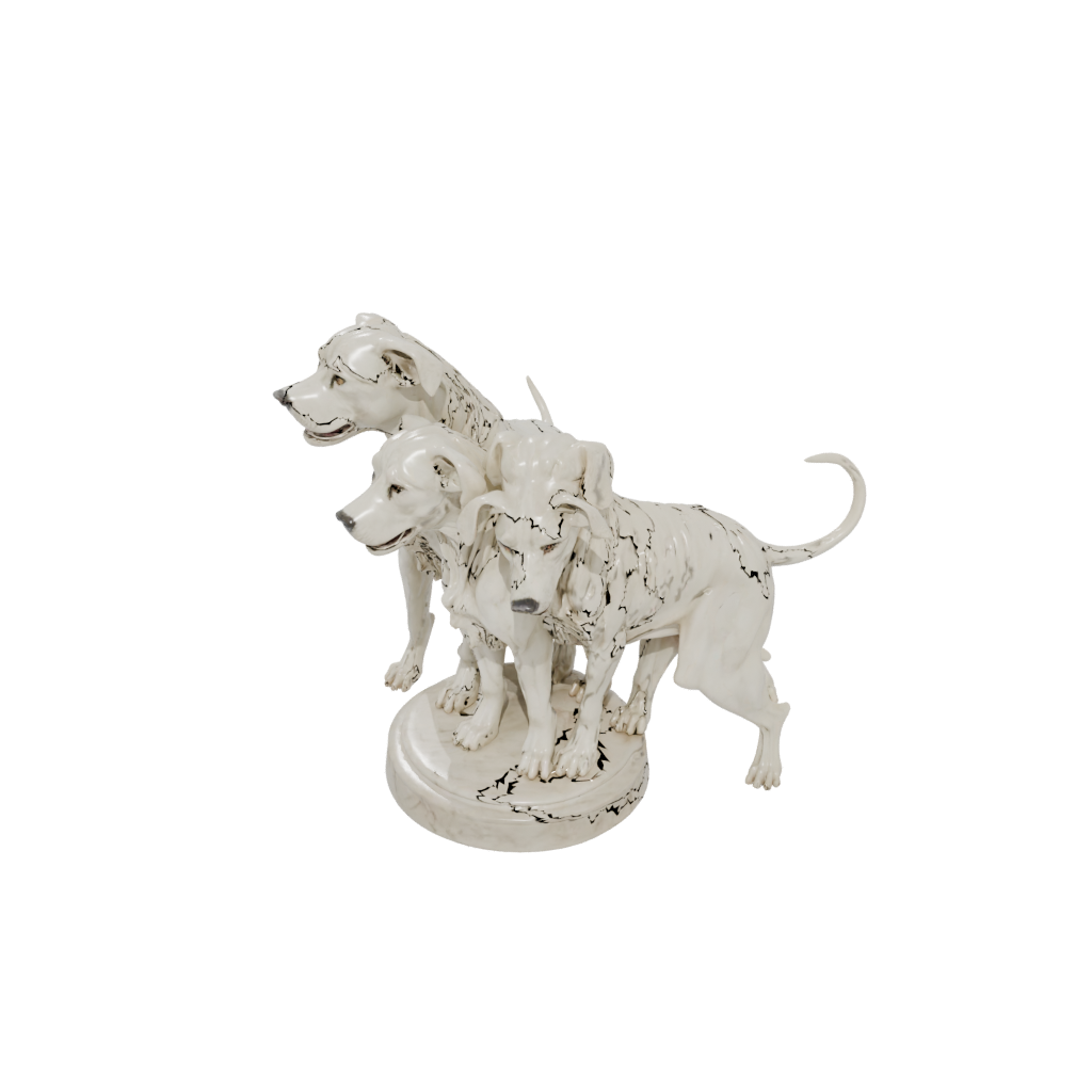 Marble Cerberus Three-Headed Hound