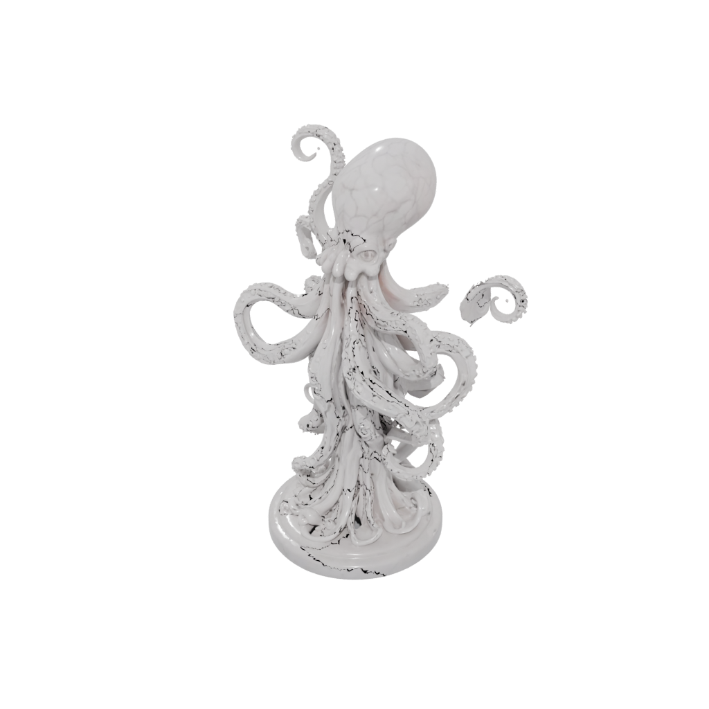 Marble Kraken Tentacle Sculpture