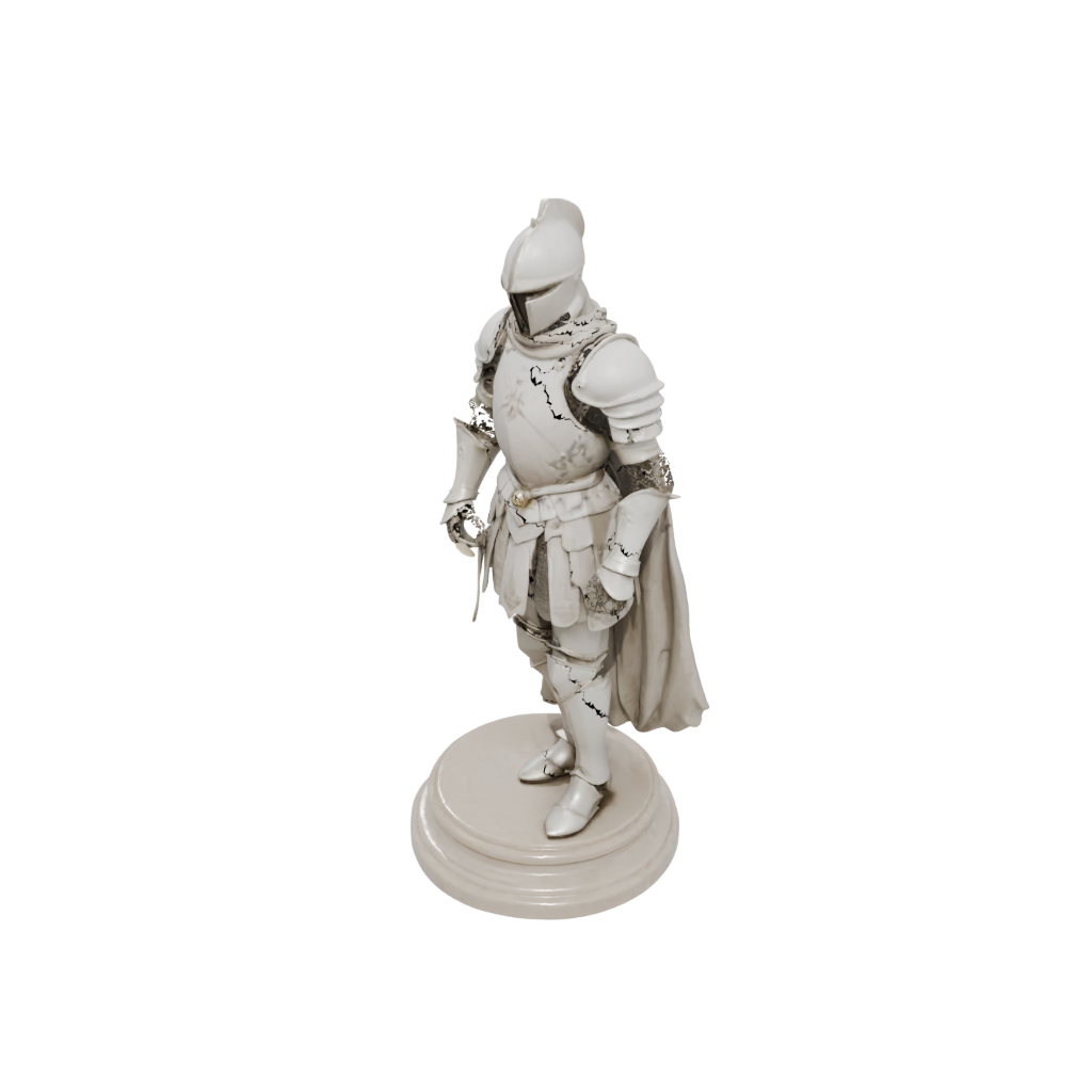 Marble Medieval Knight Statue