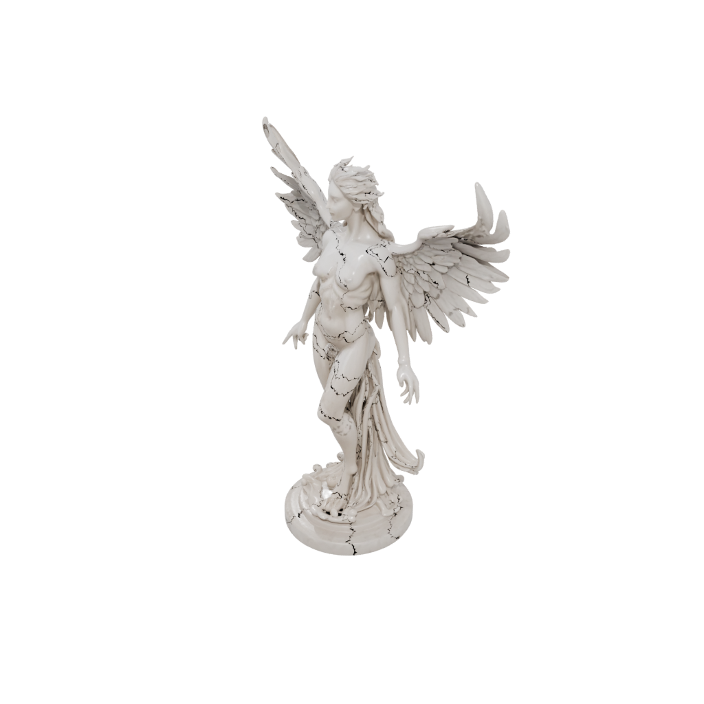 Marble Phoenix Rising Sculpture