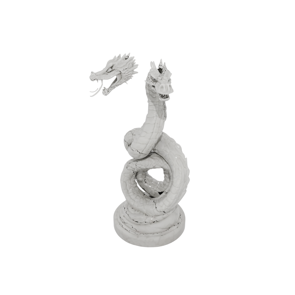 Marble Sea Serpent Coiled Upright