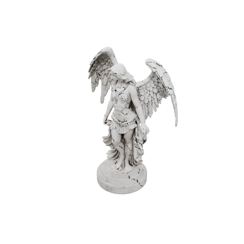 Marble Relief Celestial Angel Warrior