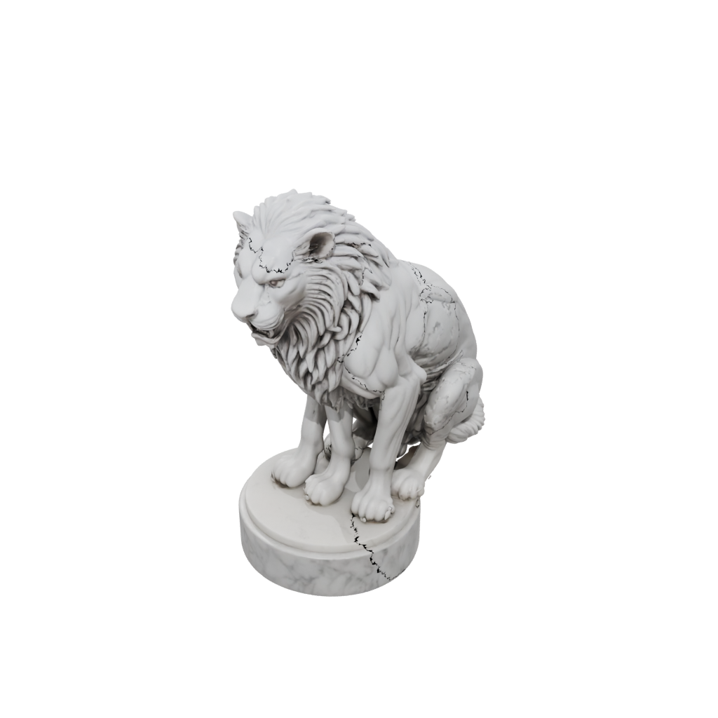 Marble Relief Chimera Beast