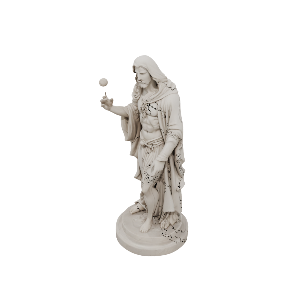 Marble Relief Dark Sorcerer Figurine
