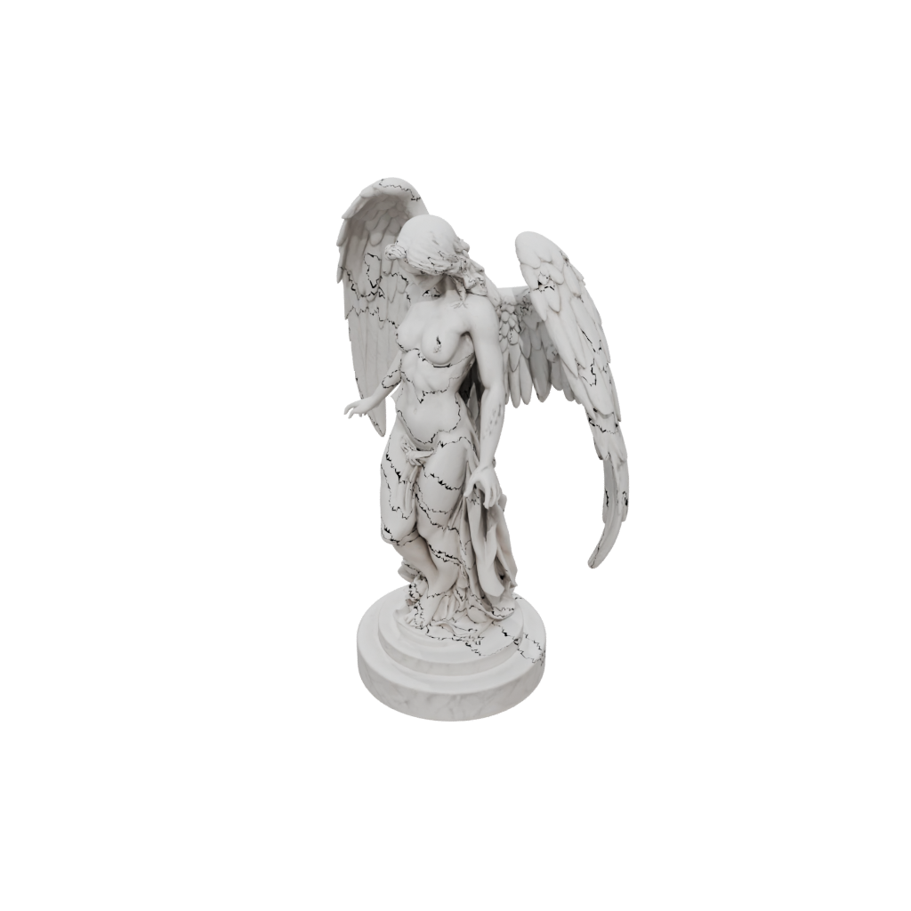 Marble Relief Fallen Angel