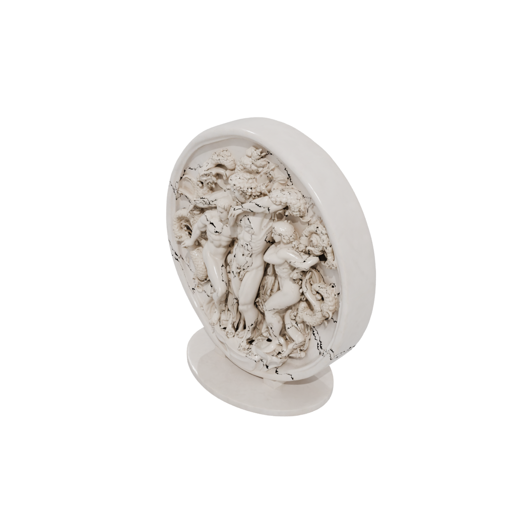 Marble Relief Hydra Multi-Headed