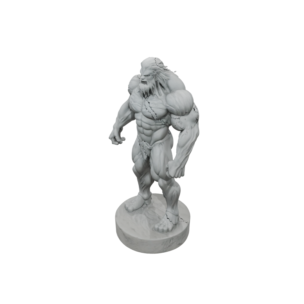 Marble Relief Ice Elemental Titan