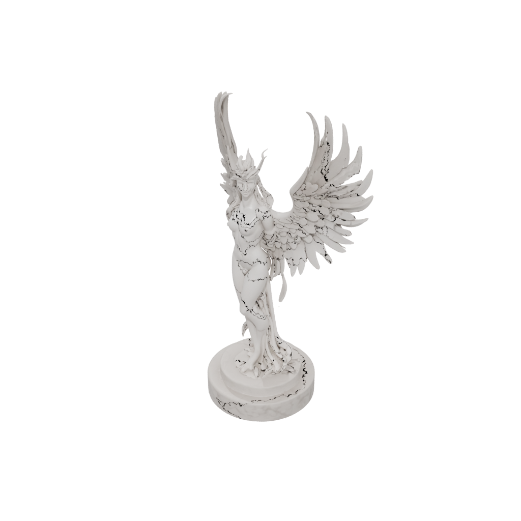 Marble Relief Phoenix Rising Sculpture