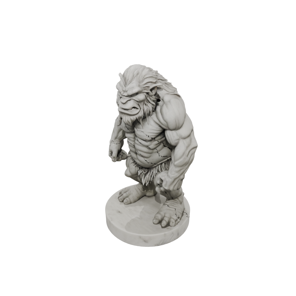 Marble Relief Rock Troll