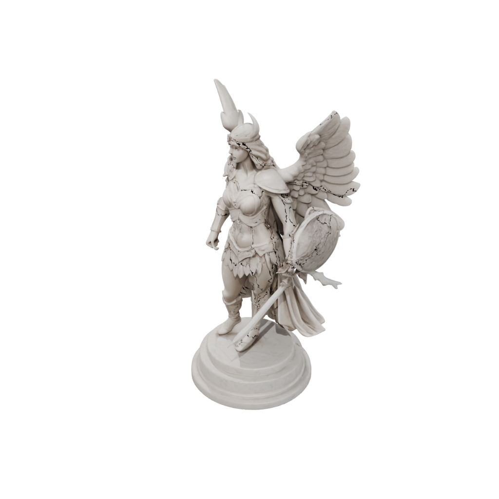 Marble Relief Valkyrie Warrior Figure