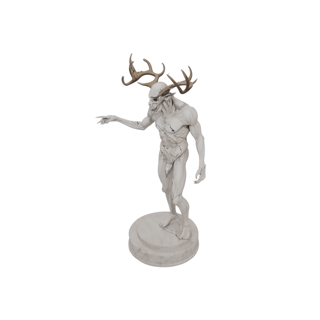 Marble Relief Wendigo