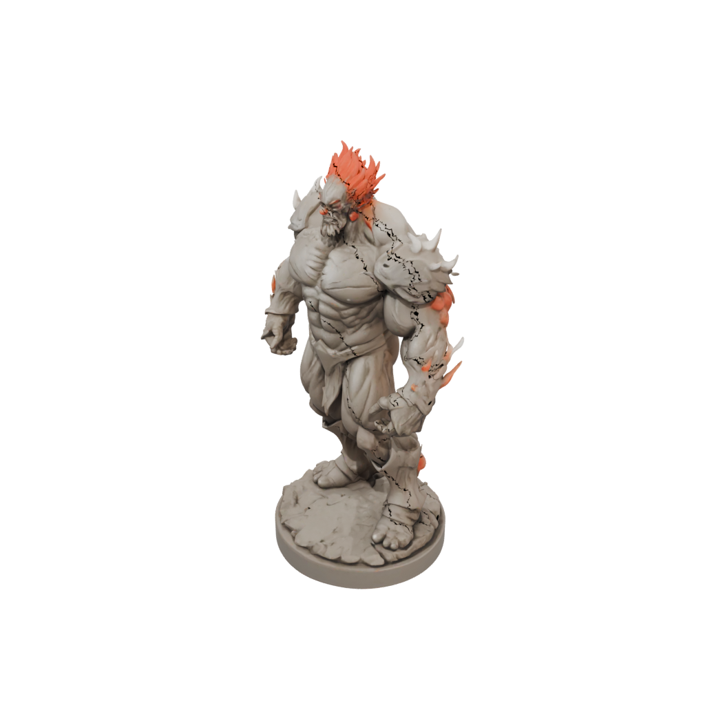 Mini Bust Fire Elemental Titan
