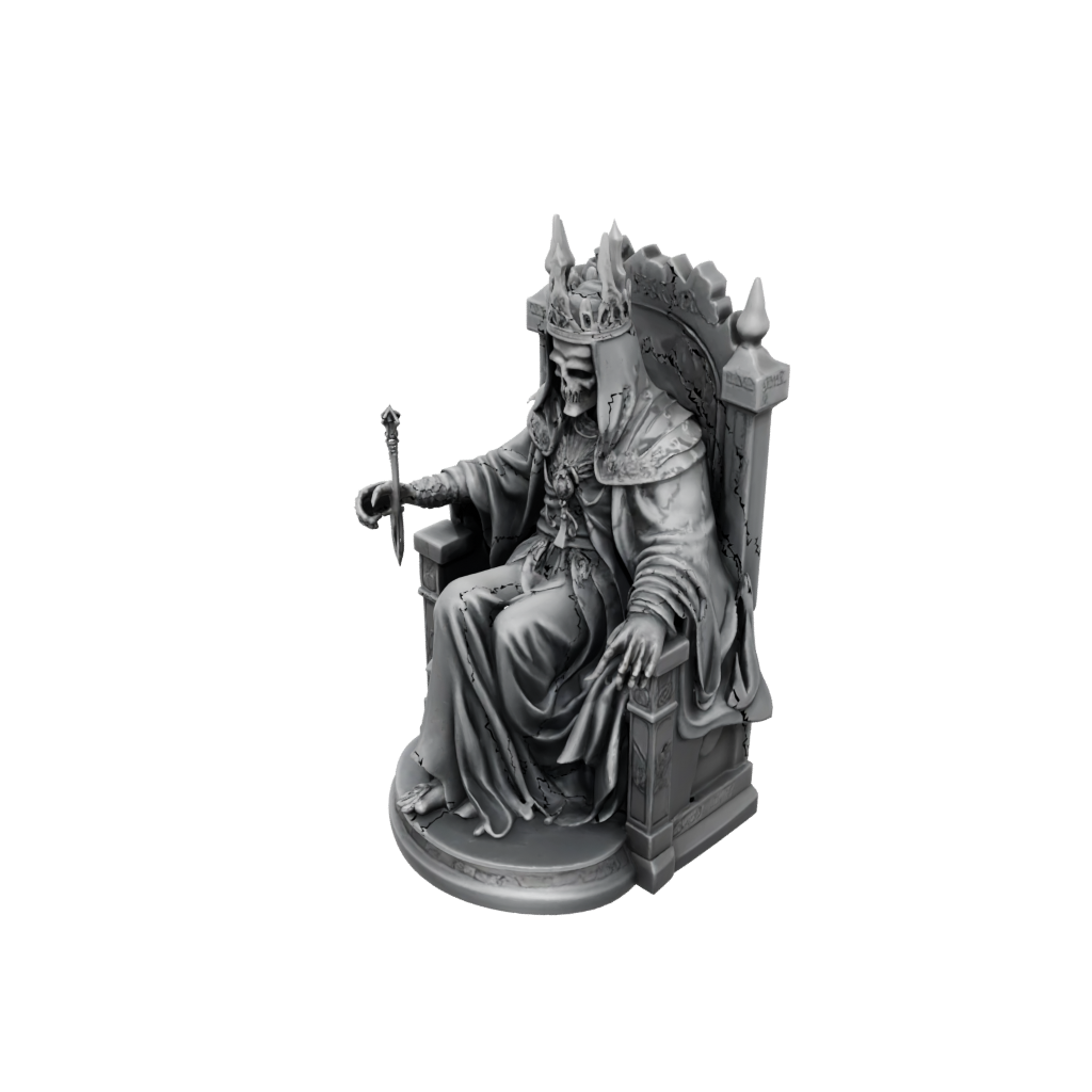 Mini Bust Lich On Throne