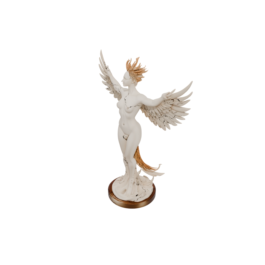 Mini Bust Phoenix Rising Sculpture