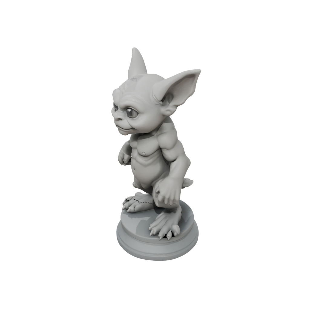 Mini Chibi Gargoyle On Pedestal