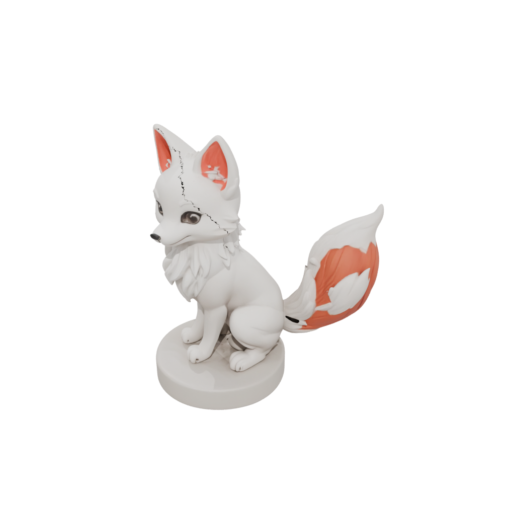 Mini Chibi Kitsune Nine-Tail Fox