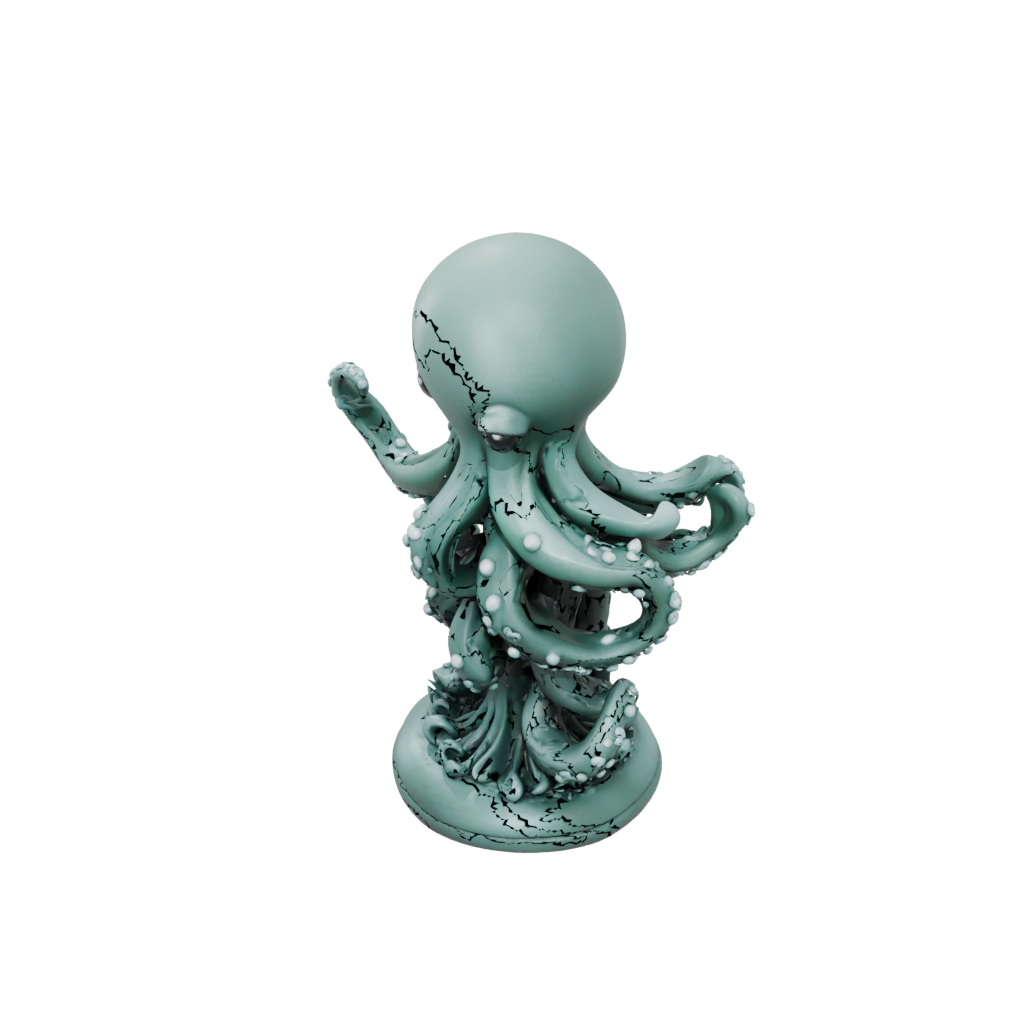 Mini Chibi Kraken Tentacle Sculpture