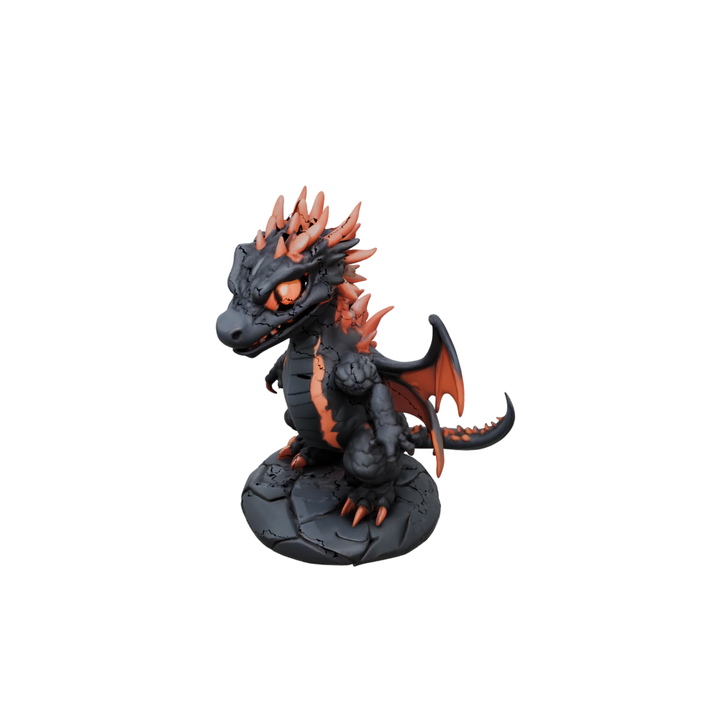 Mini Chibi Lava Drake