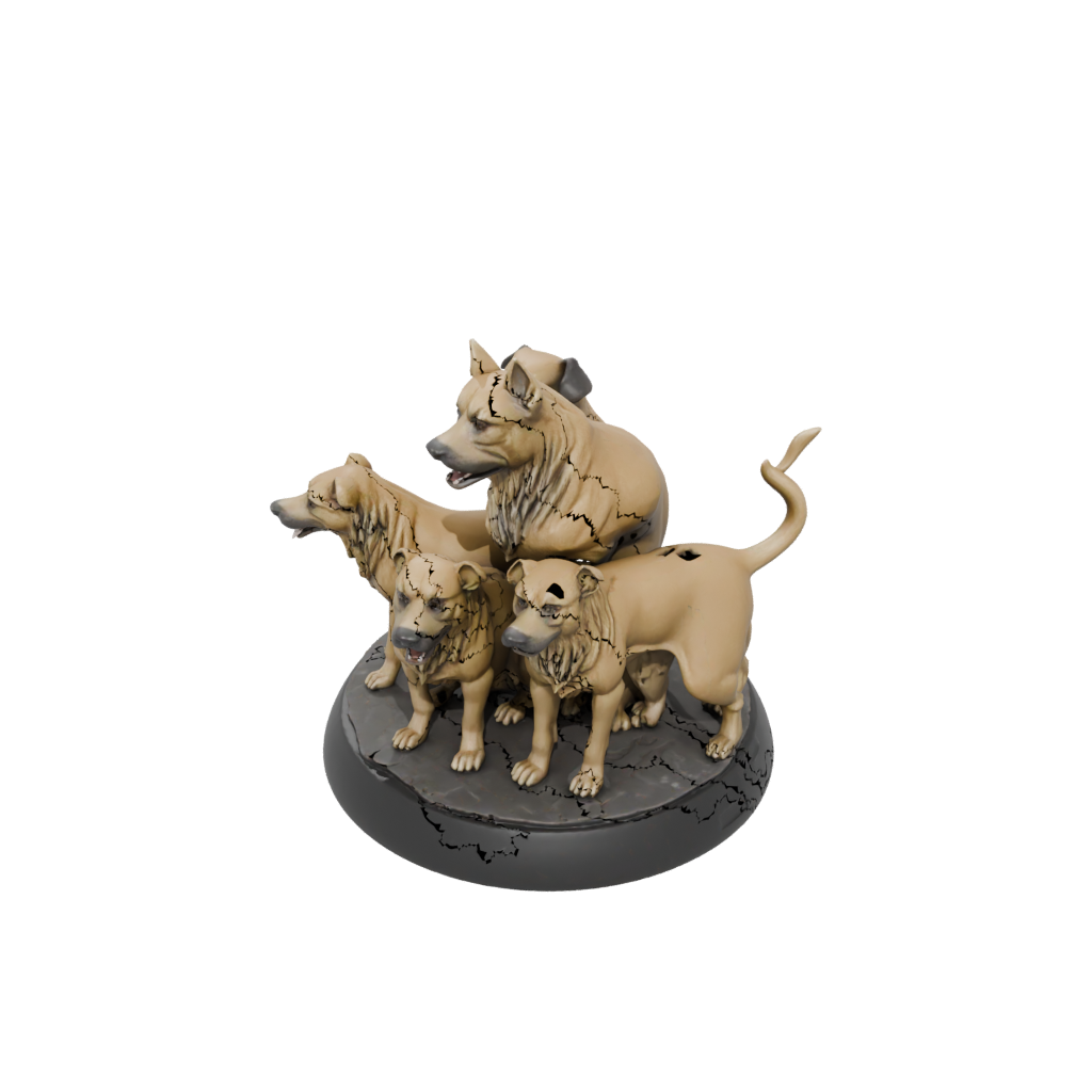 Mini Scene Cerberus Three-Headed Hound