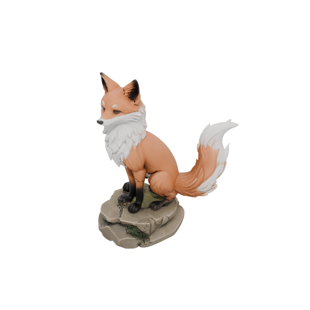 Mini Scene Kitsune Nine-Tail Fox