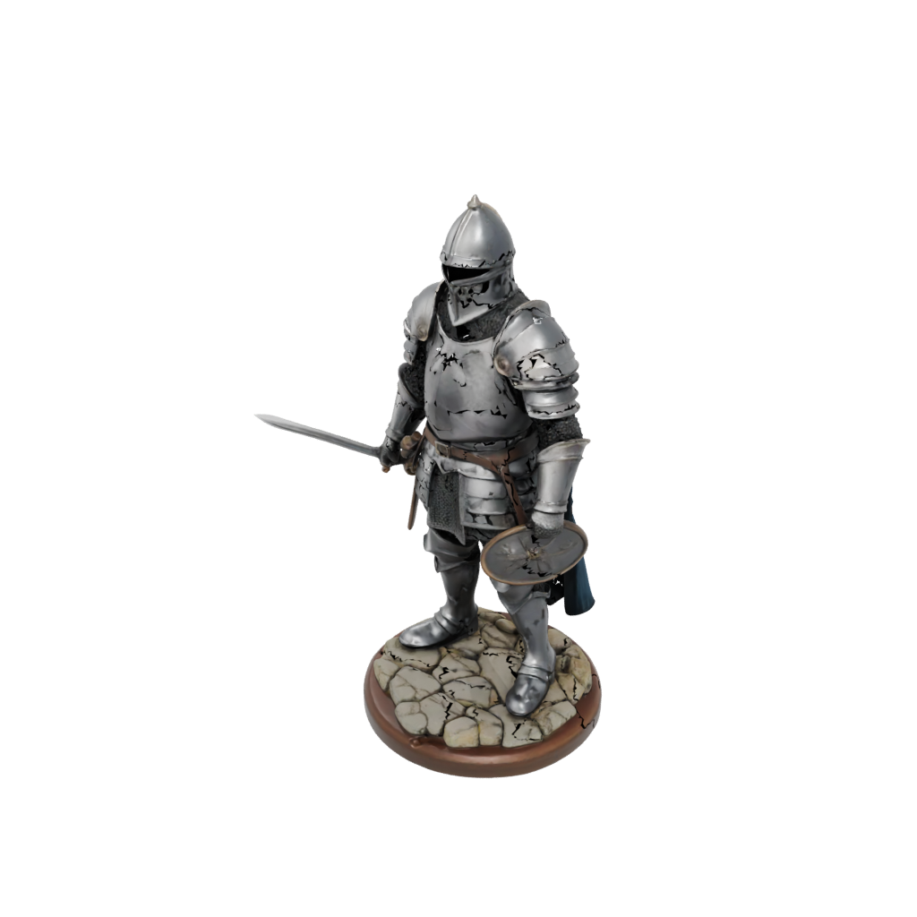 Mini Scene Medieval Knight Statue