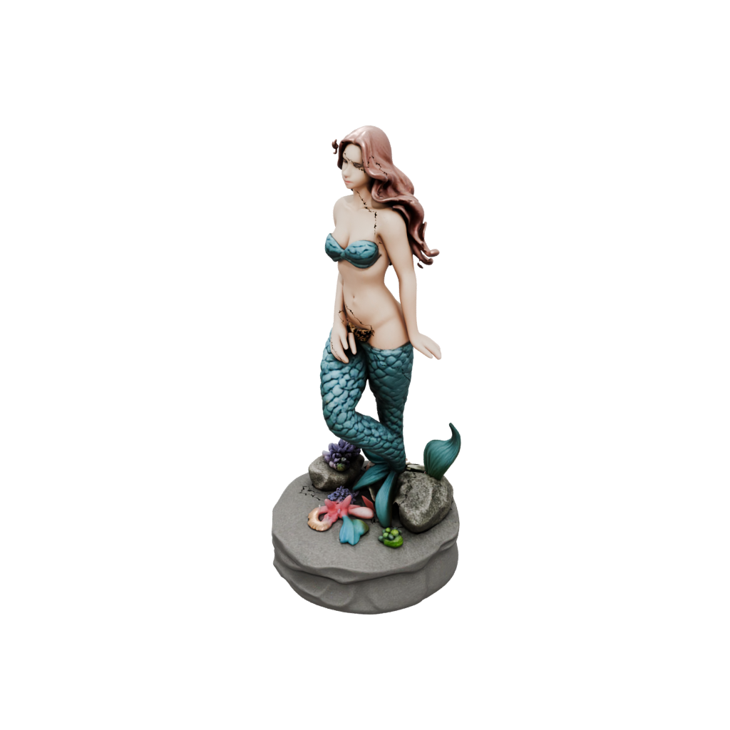 Mini Scene Mermaid On A Rock