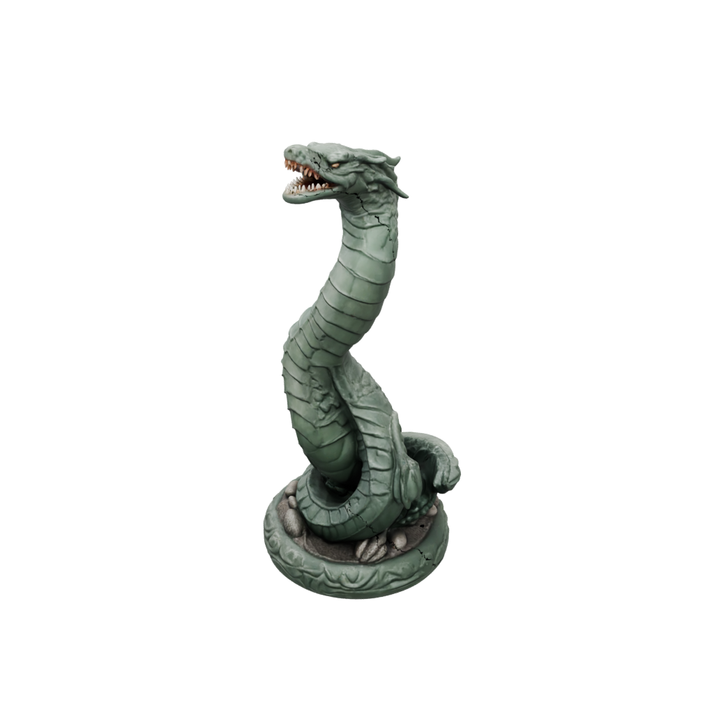 Mini Scene Sea Serpent Coiled Upright